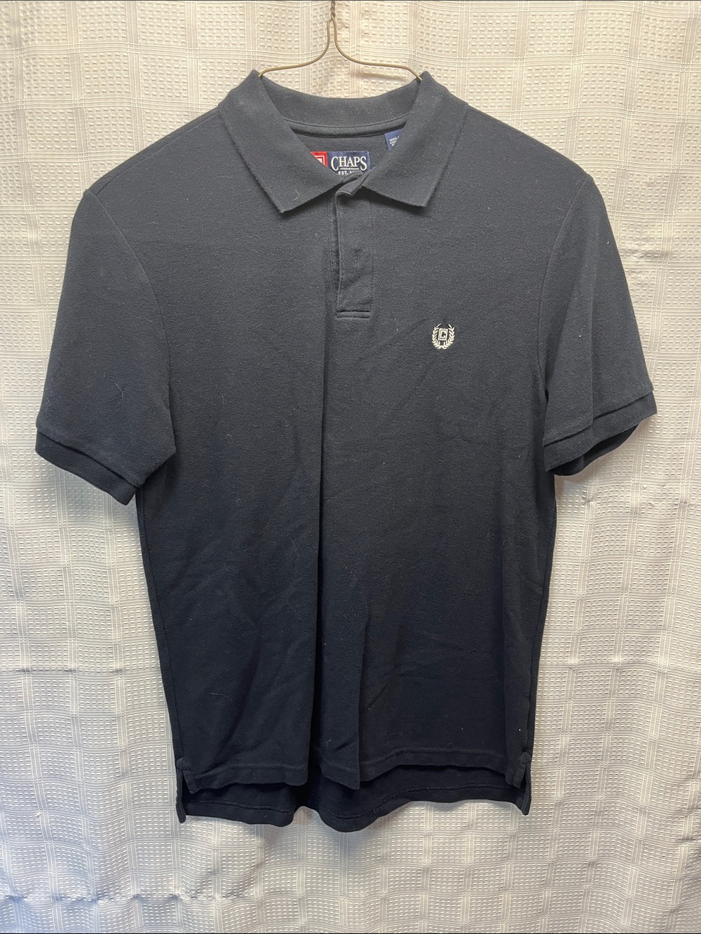 Chaps Men's Dark Navy Polo with Embroidered Crest